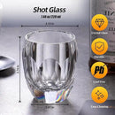 KAMMAK Crystal Whiskey Glasses Set of 2, Luxury 7.44oz Old Fashioned Glasses Stemless, Handcrafted Cocktail Glasses, Hand Blown Scotch Cup for Women, Men Gift for Bourbon Barware, Home Bar by CozyNest Decor