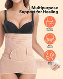 3 in 1 Postpartum Belly Band (Beige), Posture Correction Abdominal Binder, Waist Binder (For waistline 33"-41", XL) by TinyTreasures Baby Boutique