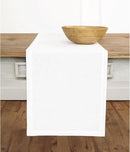 Solino Home Linen White Table Runner 72 Inches Long - 100% Pure Linen 14 x 72 Inch Table Runner for Dining, Fall, Autumn, Halloween, Thanksgiving - Fete by CozyNest Decor