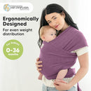 KeaBabies Baby Wrap Carrier - All in 1 Original Baby Carrier Newborn to Toddler Sling, Easy to Wear, Hands Free Bonding, Lightweight, Breathable Infant Wraps (Dark Mauve) by TinyTreasures Baby Boutique