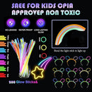 272 PCs Glow Party Supplies, 24 Foam Glow Sticks, 24 LED Glasses and 200 Glow Sticks ＆ Bracelets, 12 Glow sticks headband 12 Fiber Optic Hair Light，Glow Neon Party Favors for Wedding, Concert, Raves by TinyTreasures Baby Boutique