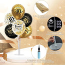 TONIFUL 4 Set Black Gold Balloon Stand Kit for Birthday Decorations for 40th,Balloon Centerpieces for Table Party Decorations Cheers to 40 Years Old Birthday for Men and Women by TinyTreasures Baby Boutique