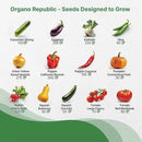 Organo Republic 25 Vegetable Seeds Variety Pack - 16,850+ Non-GMO Heirloom Seeds for Planting Vegetables & Fruits in Individual Seed Packets, Home Garden Seeds for Hydroponic, Indoor & Outdoor Garden by GreenHaven Gardens