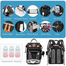 Jeryswet Baby Diaper Bags with Changing Station, Waterproof Large Capacity Diaper Bag Backpack for Moms Dads with USB Charging Port and Stroller Straps, Baby Shower Gifts, Black by TinyTreasures Baby Boutique
