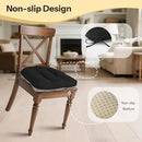 Non Slip Chair Cushions for Dining Chairs Set of 4 Kitchen Chair Cushions 18"x18"x3" Turfted Chair Pads Comfortable and Soft Seat Cushion with Ties, Black by CozyNest Decor