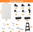 WALMANN Metal Pegboard Tool Organizer Boards with Pegboard Hooks, 24x48in Tools Organizer Pegboard for Garage, Workbench, Peg Board, Tool Storage Board with Hooks(Grey) by GreenHaven Gardens