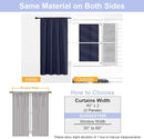 Simplebrand Ava Navy Blue Blackout Curtains for Bedroom 96 Inches Long 2 Panels, Solid Thermal Insulated, Energy Saving Living Room Window Treatment Curtains Blackout Drapes, W40 x L96 Inch, Navy Blue by TinyTreasures Baby Boutique