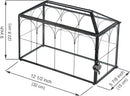 Wedding Card Box with Slot, 12.6'' Large Glass Card Boxes for Reception, Black Geometric Holder, Clear Decorative Storage Box with Lock for Baby Shower, Birthday Party, Christmas, Bridal Shower by CozyNest Decor