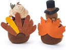 Ogrmar 2 Pack Stuffed Turkey Couple Doll Thanksgiving Tabletop Decoration Exquisite Handmade Turkey Doll Kit for Autumn Fall Thanksgiving Home Decor by CozyNest Decor