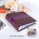 RECUTMS Photo Album 4x6 with Writing Space 100 Photos Photo Book, Leather Cover Picture Album with Memo Areas for Wedding Anniversary Family Baby Couple Valentines Graduation Travel (Purple) by TinyTreasures Baby Boutique