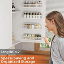 Spice Rack Wall Mount, 4 Pack Wall Spice Rack & Hanging Storage Baskets Organizer Wall Mount, Large Capacity Metal Spice Shelf for Kitchen Cabinet, Pantry Doors, Bathroom, Shower, Home Decor by CozyNest Decor