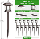 Solar Pathway Lights Outdoor, 12 Pack Upgraded LED Waterproof Solar Outdoor Lights, Outside Driveway Garden Landscape Walkway Path Yard Lawn Decor by GreenHaven Gardens