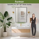 FARMER 20x30 Inch Black Bathroom Mirror, Rectangle Wall Mounted Mirror, Vanity Mirror, Brushed Square Mirror, Framed Bathroom Mirror for Bedrooms, Entryways, Living Rooms, Horizontal/Vertical by CozyNest Decor