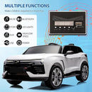 Jojoka Baby Car 24V 2-Seater SUV Licensed Chevrolet Blazer Ride On Toy w/Parent Remote Control,4xSpring Suspension, Wireless Music, Electric Vehicle Car for Kids Ages 3-8,White by TinyTreasures Baby Boutique