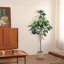 Faux Fiddle Leaf Fig Tree 7ft - Artificial Ficus Lyrata Plant in Pot - Fake Fig Tree for Indoor Modern Home House Office by CozyNest Decor