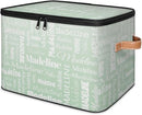 Custom Storage Basket with Name, Personalized Storage Bins with Zipper Lid, Foldable Fabric Storage Box Large capacity with Handle Green by TinyTreasures Baby Boutique