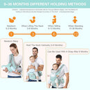 Baby Carrier Ergonomic Infant Carrier with Hip Seat Kangaroo Bag Soft Baby Carrier Newborn to Toddler 7-45lbs Front and Back Baby Holder Carrier for Men/Women Dad Mom by TinyTreasures Baby Boutique