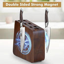 Magnetic Knife Block 10 x 9 Inches, Double Sided Magnetic Knife Holder and Kitchen Knife Organizer Storage, 7 Slots Acacia Wood Universal Knife Block for Chefs by CozyNest Decor