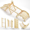 BlueWood 2025 8-in-1 Pikler Triangle Climbing Set Toddler Toys Indoor Baby Jungle Gym Climber Playground for Kids - Natural Wood by TinyTreasures Baby Boutique