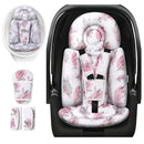 Upgraded Infant Car Seat Insert, 2-in-1 Reversible Baby Car Seat Head Support with 3 Strap Covers, All Seasons Newborn Car Seat Insert and Baby Carseat Cushion for Stroller, Swing, Rocker, Bassinets by TinyTreasures Baby Boutique