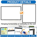 H-Qprobd 6'x4' Large Magnetic White Board Dry Erase Whiteboard with Black Aluminum Frame, 72"X48" Magnet Presentation Wall Boards for Office, Classroom, School, Home by TinyTreasures Baby Boutique