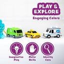 Tub Works® Vehicles™ Bath Cars Mold Free Bath Toys, 6 Pack | Sealed, No Hole Bath Toys Design Keeps Moisture Out | Soft, Squeezable & Float on Water | Fun Baby & Toddler Bath Toys | City Car Bath Toys by TinyTreasures Baby Boutique