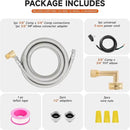 Roastove Universal Dishwasher Installation Kit,6 Ft Stainless Steel Dishwasher Hose,Burst Proof Water Supply Line with 3/8" Compression Connections by CozyNest Decor