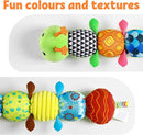 LIGHTDESIRE Baby Toys Musical Caterpillar,Infant Stuffed Animal Toy with Crinkle and Rattles,Soft Sensory Toys with Textures for Tummy Time Newborn Boys Girls 0 3 6 12 Months(Green) by TinyTreasures Baby Boutique