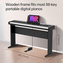 Aodsk 88 Key keyboard piano, Portable Digital Piano with Wooden stand Set for Beginners,128 Tone,128 Rhythm, 20 Demo Song, with Sustain Pedal, Carrying Case, Complimentary Online Piano Lessons by TinyTreasures Baby Boutique