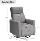 CANMOV Swivel Rocker Chair Set of 2, Swivel Accent Chair with High Back and Arms, Corduroy Glider Chair for Living Room Bedroom Nursery, Grey by TinyTreasures Baby Boutique