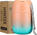 Insulated Food Container 17 oz Soup Thermo for Hot Food Adults, Stainless Steel Vacuum Lunch Box with Folding Spoon, Adult Kids Thermo Portable with Handle for School, Office, Outdoor by TinyTreasures Baby Boutique
