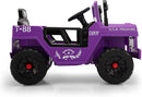 TOBBI 12V Kids Electric Ride On Car Toy, Children Battery Powered Truck to Drive, Motorized Vehicles for Toddlers 3-6 with with Off-Road Wheels/Suspension/Horn/LED Lights-Purple by TinyTreasures Baby Boutique