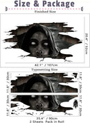 3D Halloween Floor Decals Scary Halloween Zombie Stickers for Living Room, Spooky Blind Women Scratching Floor Stickers Vinyl Removable Decals Art Decorations Party Supplies for Bar Pub by CozyNest Decor
