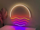 LED Decorative Lights USB Mountains Sunrise Sunset Led Neon Signs Home Decoration Wall Art Holiday Gift Brightness Adjustable 15''x15'' by CozyNest Decor