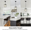 3 Pack Black Pendant Lights for Kitchen Island, 1-Light Farmhouse Metal Pendant Light Cage Kitchen Hanging Light Fixtures with Clear Glass Shade for Dining Room, Entryway, Hallway, Foyer by CozyNest Decor