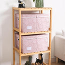 PRANDOM Jumbo Collapsible Storage Boxes with Lids Fabric Decorative Storage Bins Cubes Organizer Baskets with Cover Handles Divider for Bedroom Closet Living Room 23.2x15.7x11.6 Inch 3 Pack by TinyTreasures Baby Boutique