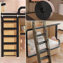 Bunk Bed Ladder Pads,Self-Adhesive Bunk Bed Ladder Cover Foam Padding,Traction Treads for Stair Steps,Soft Extra-Wide Edge Protector,Furniture 6.5 Ft Black by TinyTreasures Baby Boutique