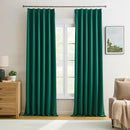KEQIAOSUOCAI Dark Emerald/Hunter Green Curtains with Pinch Pleat 2 Panels Set,96 Inches Long 8 Ft Floor to Ceiling Length, Thermal Insulated Privacy Drapes/Draperies for Living Room Bedroom by TinyTreasures Baby Boutique
