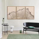 SIGNINART Large Tree Ring Framed Canvas Wall Art Set, Rustic Beige Nature Wooden Wall Decor, Neutral Wood Stump Artwork, Modern Art Prints for Bedroom Living Room Office 16"x24"x3 by CozyNest Decor