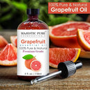 Majestic Pure Grapefruit Essential Oil with Glass Dropper - Huge 4 Fl Oz - 100% Pure and Natural Grapefruit Oil - Premium Grade Essential Oils for Diffuser, Aromatherapy, Soap and Candle Making by CozyNest Decor