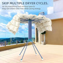 Clothes Drying Rack Foldable & Collapsible Drying Racks with 4-Leg Octopus Design, Large Capacity Space Saving Indoor Drying Rack for Bedroom,Balcony,Laundry for Indoor/Outdoor Use(Grey & Green) by CozyNest Decor