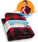 SunnyBay Extra Large Microwave Heating Pad, Microwavable Heavy Weighted Full Body Moist Hot or Cold Pack and Washable Fleece Cover, 10x24 Inches, 2.8 lbs, Made in USA, (Buffalo)