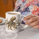 Personalized Unique Name Ceramic Mug 11oz, Customized Steampunk Octopus Mug With Mechanical Themed, Gear-Filled Octopus White Coffee Mug, Gift For Friends, Coworkers, Kids Mug by CozyNest Decor