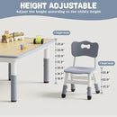 Brelley Kids Table and 6 Chairs Set, Height Adjustable Toddler Desk and Chair Set, Graffiti Desktop, Classroom/Daycare/Home, Children Multi-Activity Table for Ages 2-8 by CozyNest Decor