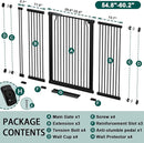 Fairy Baby 40.5" Extra Tall Baby Gate No Drill, 54.8"-60.2" Extra Wide Dog Pet Gate, Safety Child Toddler Gate, Metal Tension Auto Close No Climb Fence Barrier Pet Cat Gate for Stairs Doorway, Black by TinyTreasures Baby Boutique