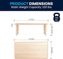 Flash Furniture Wren Adjustable Classroom Activity Table for School and Home, Plastic Activity Table for Kids, 23.625" W x 47.25" L, Natural by CozyNest Decor