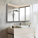 30x40In Silver Bathroom Mirror for Wall, Brushed Nickel Rectangle Mirrors with Metal Frame, Bathroom Rectangular Mirror Modern Wall Mirror for Bedroom Living Room, Hangs Horizontal or Vertical by CozyNest Decor