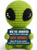 Cute Crochet Alien Plush Toy Unique Birthday Gift for Boys Girls Friends Man Women Handmade Alien Stuffed Animal Funny Space Theme Present for Kids, Teens Sci-Fi Fans by CozyNest Decor