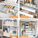 DIMJ Drawer Organizer Clothes 18 Pack - Foldable Baby Organizers and Storage & Dresser Organizer for Bedroom, Closet - Nursery Organization Dresser Dividers for underwear, Sock,Bra, Belt, Tie, Beige by CozyNest Decor