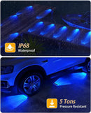 Blue Solar Lights for Outside,4 Pack Solar Deck Lights Outdoor Waterproof LED,Blue Step Light for Outside,Dock Light Solar Powered Waterproof for Deck,Steps,Dock,Driveway,Stair,Path by GreenHaven Gardens